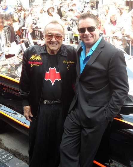 With the late George Barris at Adam West's Walk Of Fame ceremony.