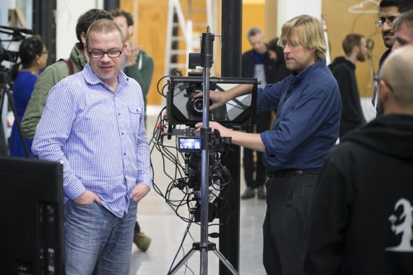 Paul Wolffram at Te Papa Tongarewa directing 3D production crew 2013