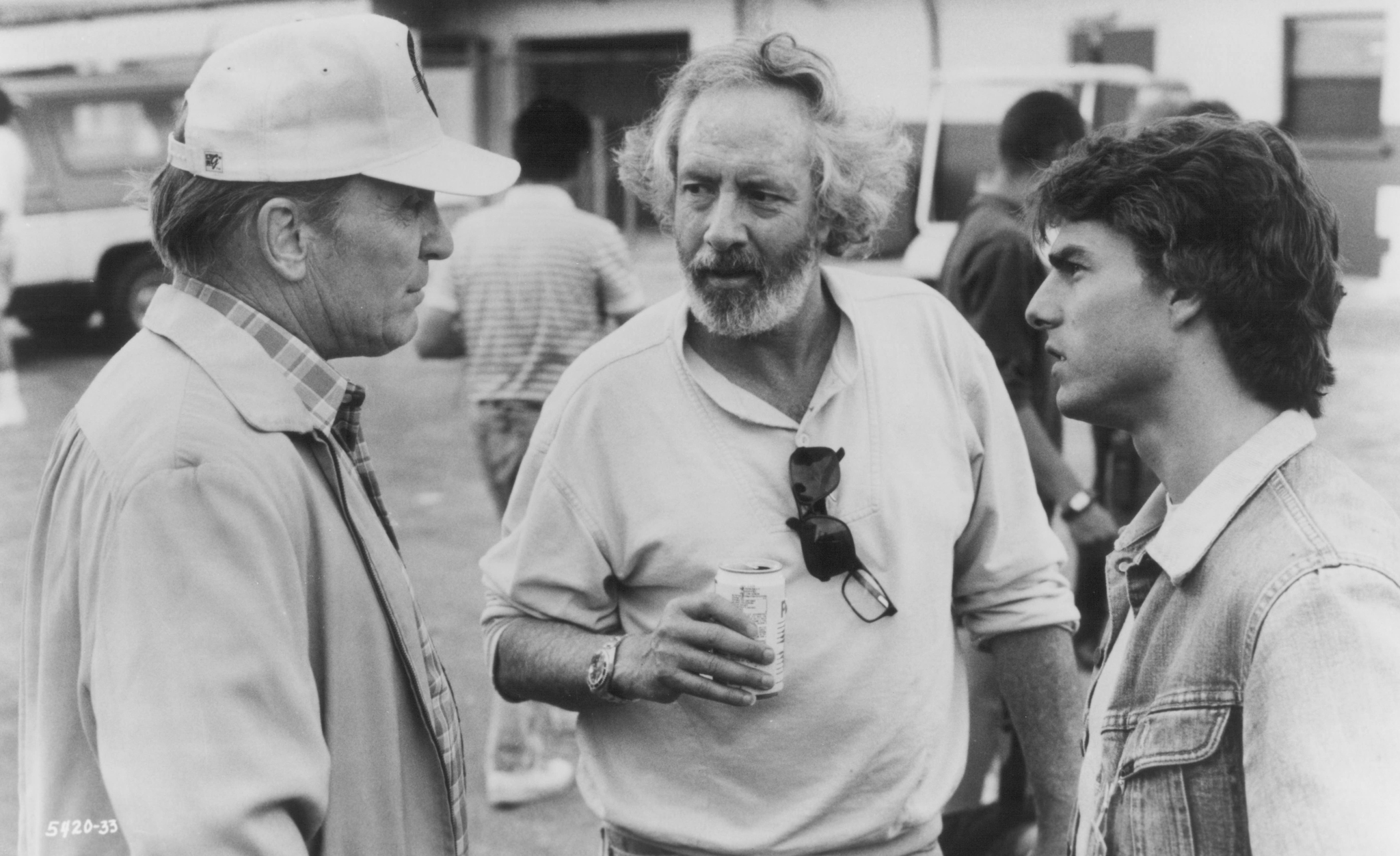 Still of Tom Cruise, Robert Duvall and Robert Towne in Days of Thunder (1990)