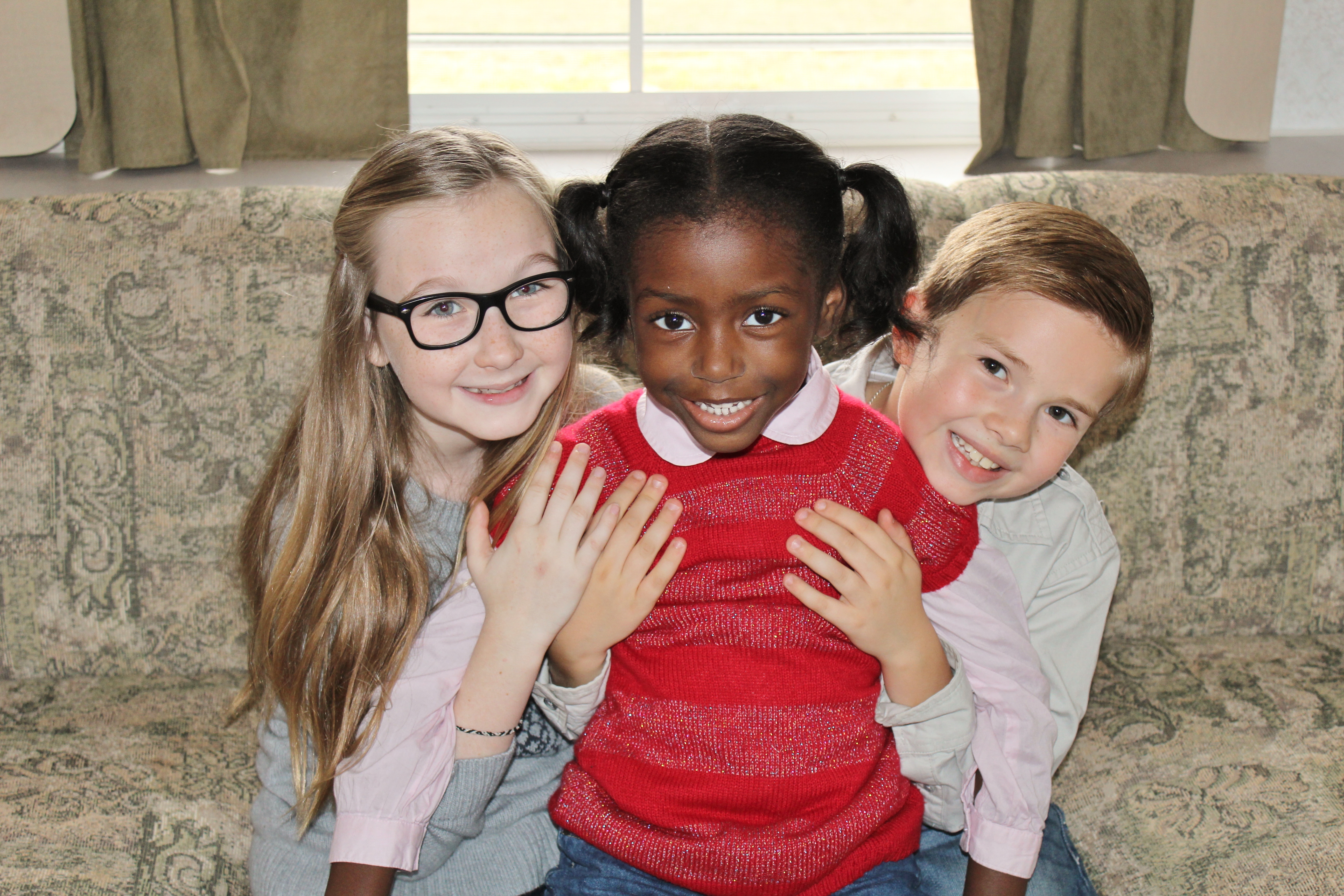 Merrick, Kendall Joy and Jet on set for A Belle for Christmas