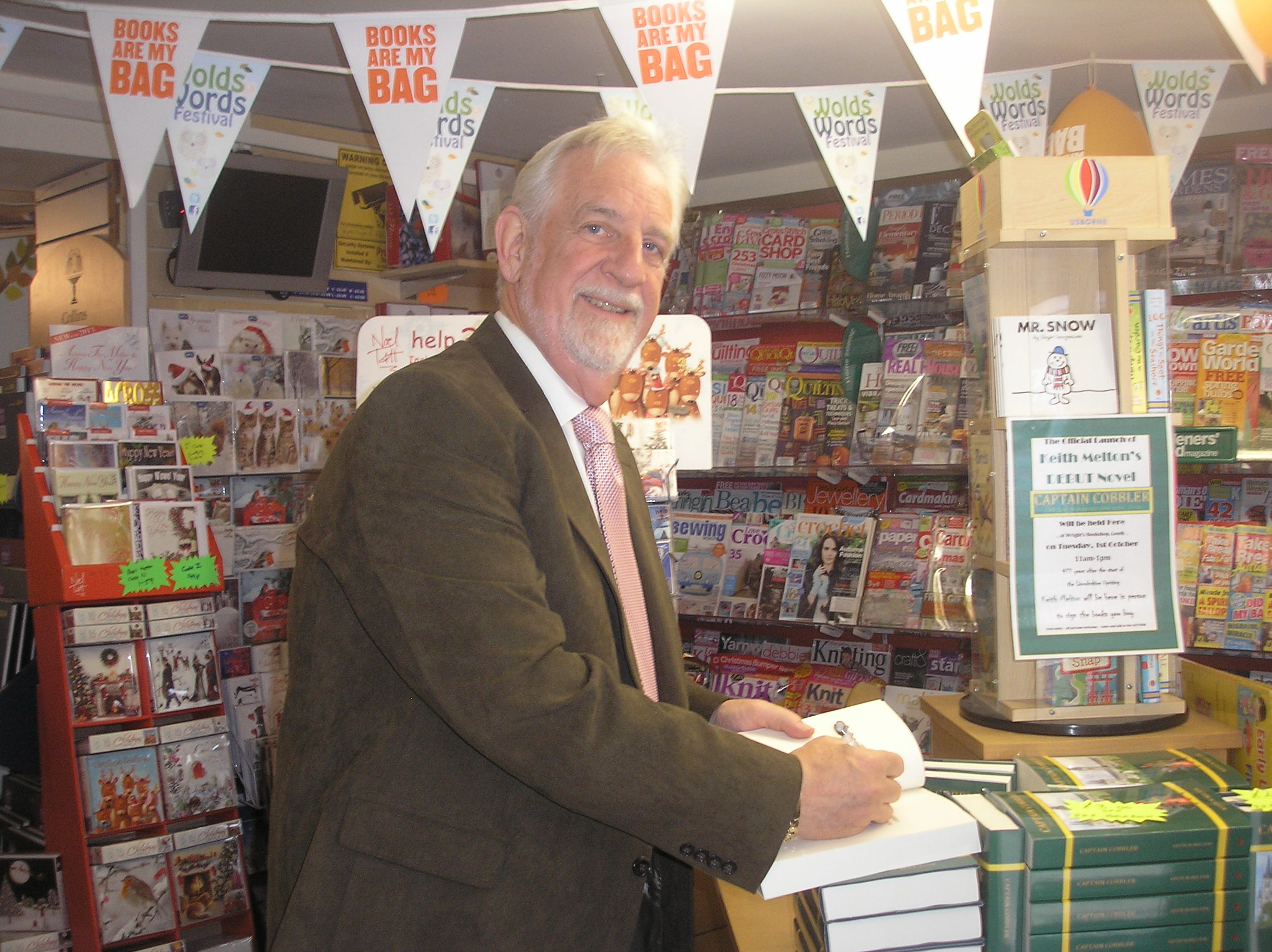 Book signing at the launch of my novel on 1st October 2013 - 477th anniversary of the Lincolnshire Uprising which started in Louth, Lincolnshire, UK