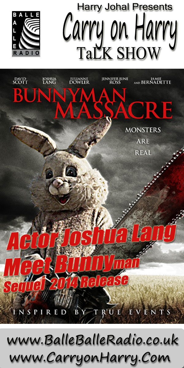 Talks with BunnyMan 2 Joshua Lang about filming of the film , The Man behind playing that killer in The BunnyMan Suit