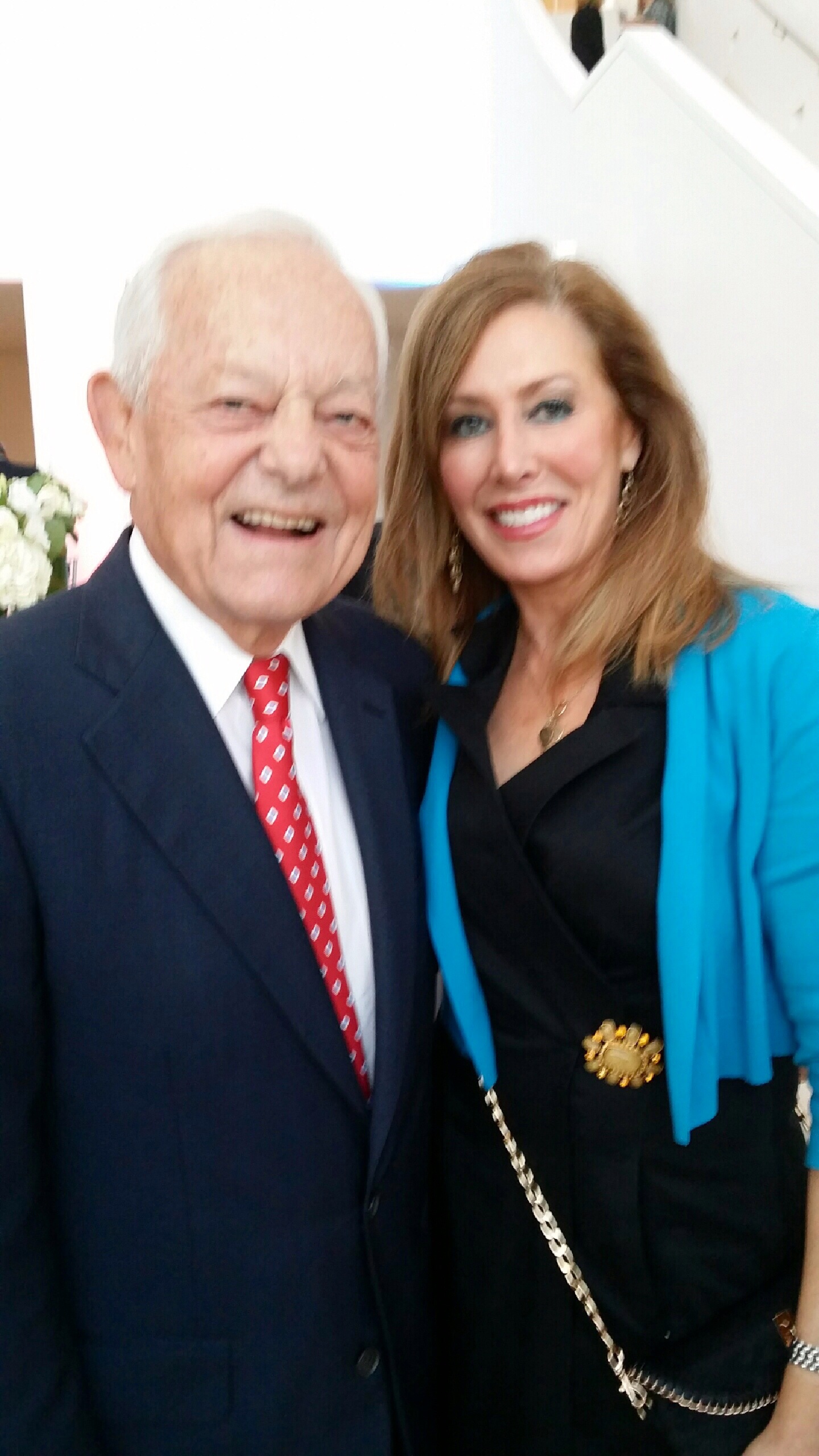 With Bob Schieffer at the premiere of the CBS drama, 