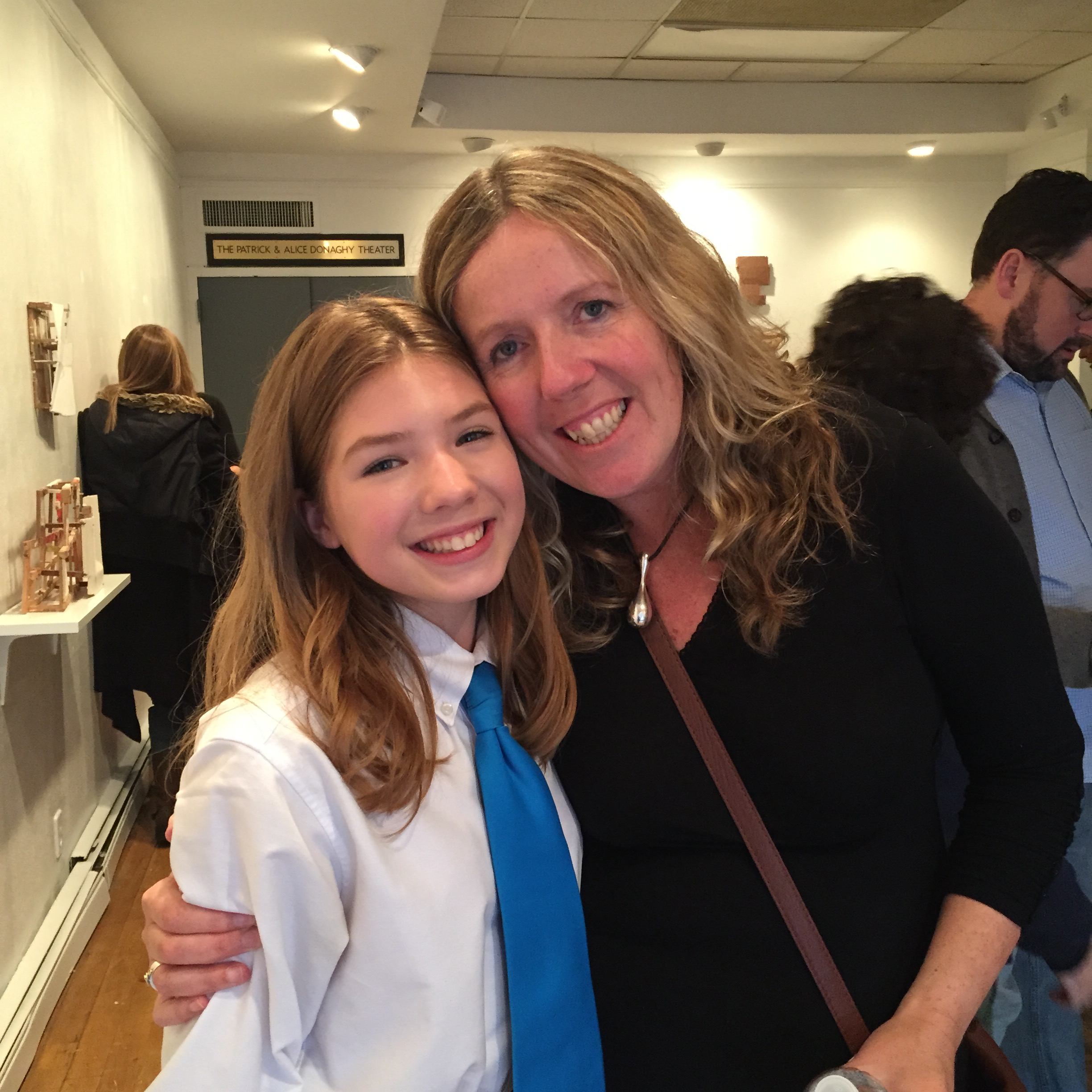 Booch O'Connell with Irish playwright Deidre Kinahan at the IAC for the reading of Moment