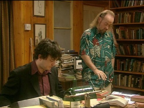 Still of Bill Bailey and Dylan Moran in Black Books (2000)