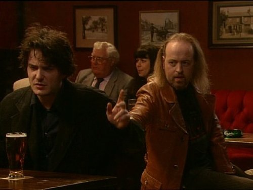 Still of Bill Bailey and Dylan Moran in Black Books (2000)