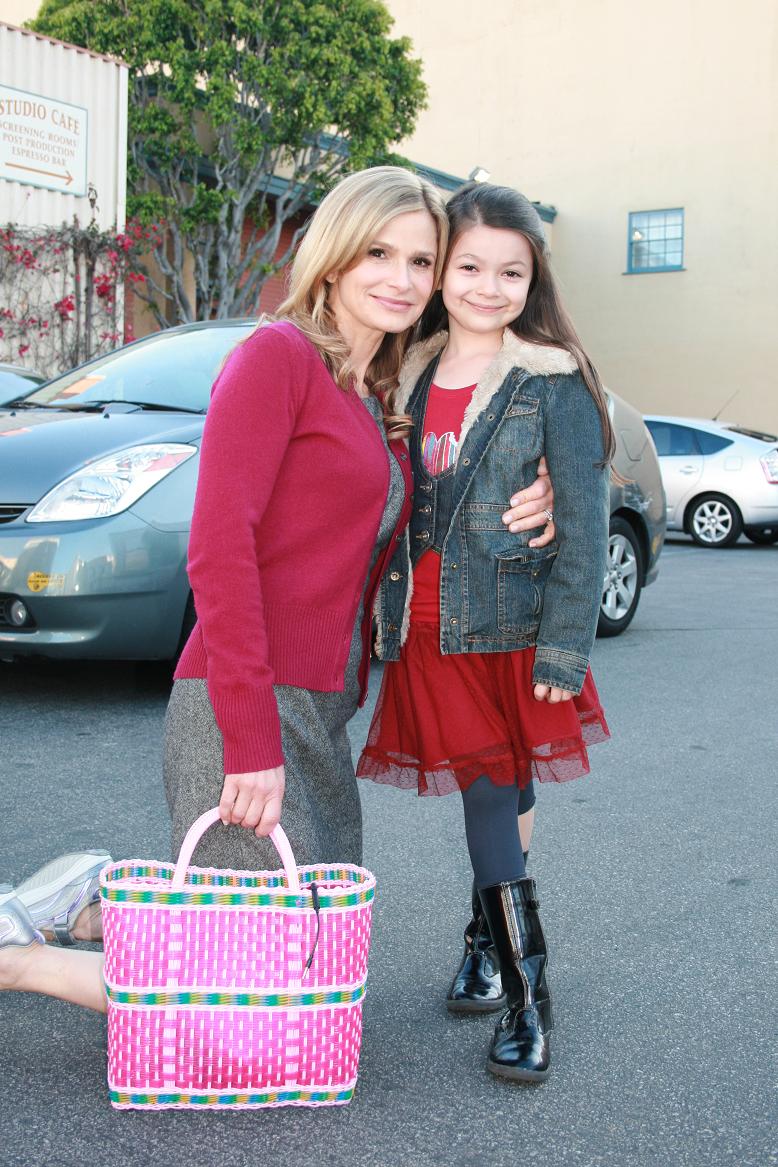 Nikki Hahn and Kyra Sedgwick on set of The Closer - In Custody 2010