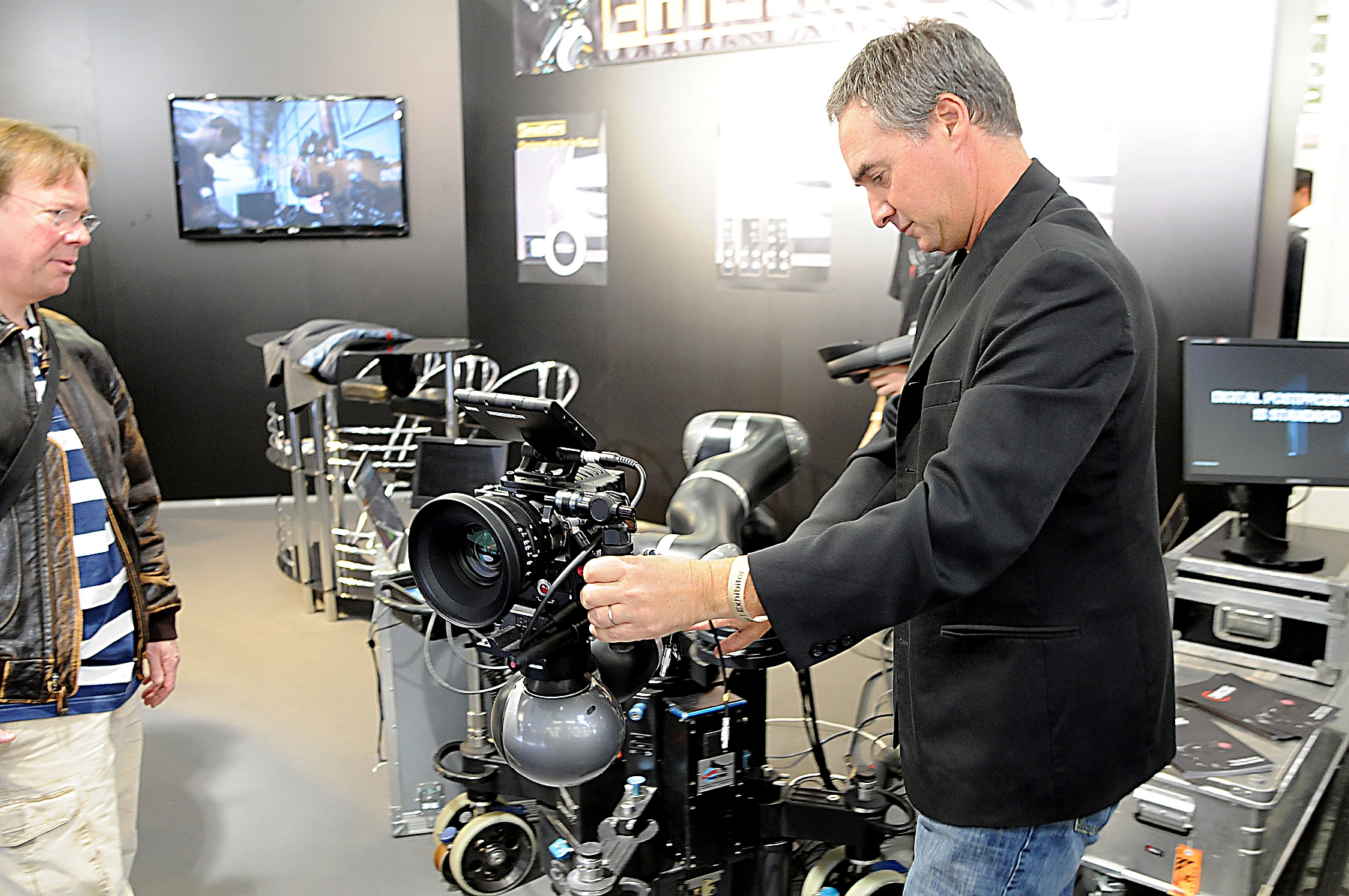 Ted Schilowitz Leader of the RED-Rebellion palying with our MoCo System @Cinec Munich