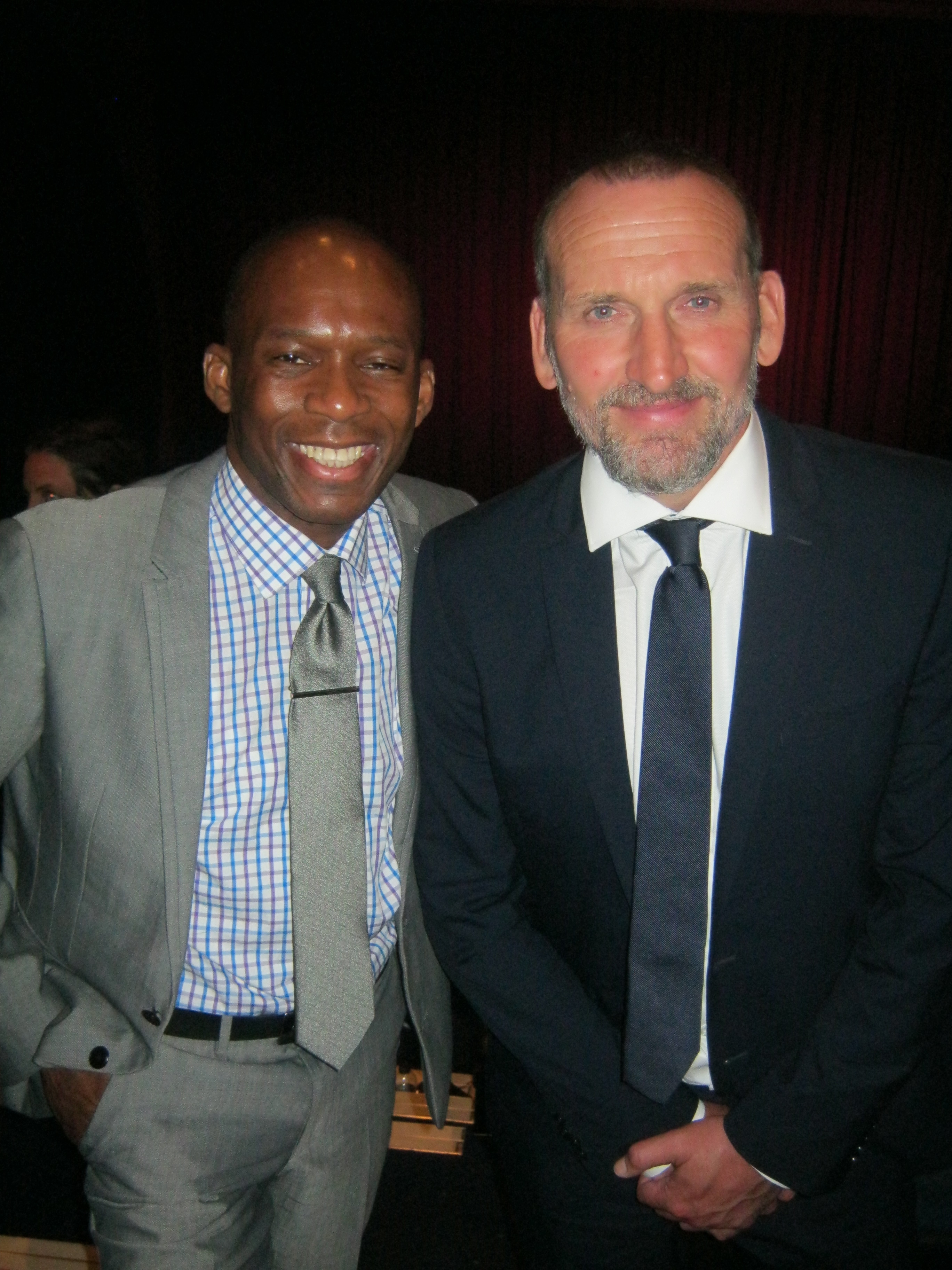 David Olawale Ayinde with former Doctor Who Actor Christopher Eccleston