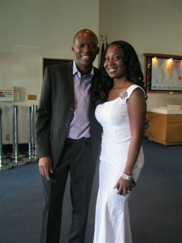 David Olawale Ayinde, Actor with Actress and Friend Makeda Tene in reception of the Faithdome Crenshaw Christian Centre, Los Angeles, California