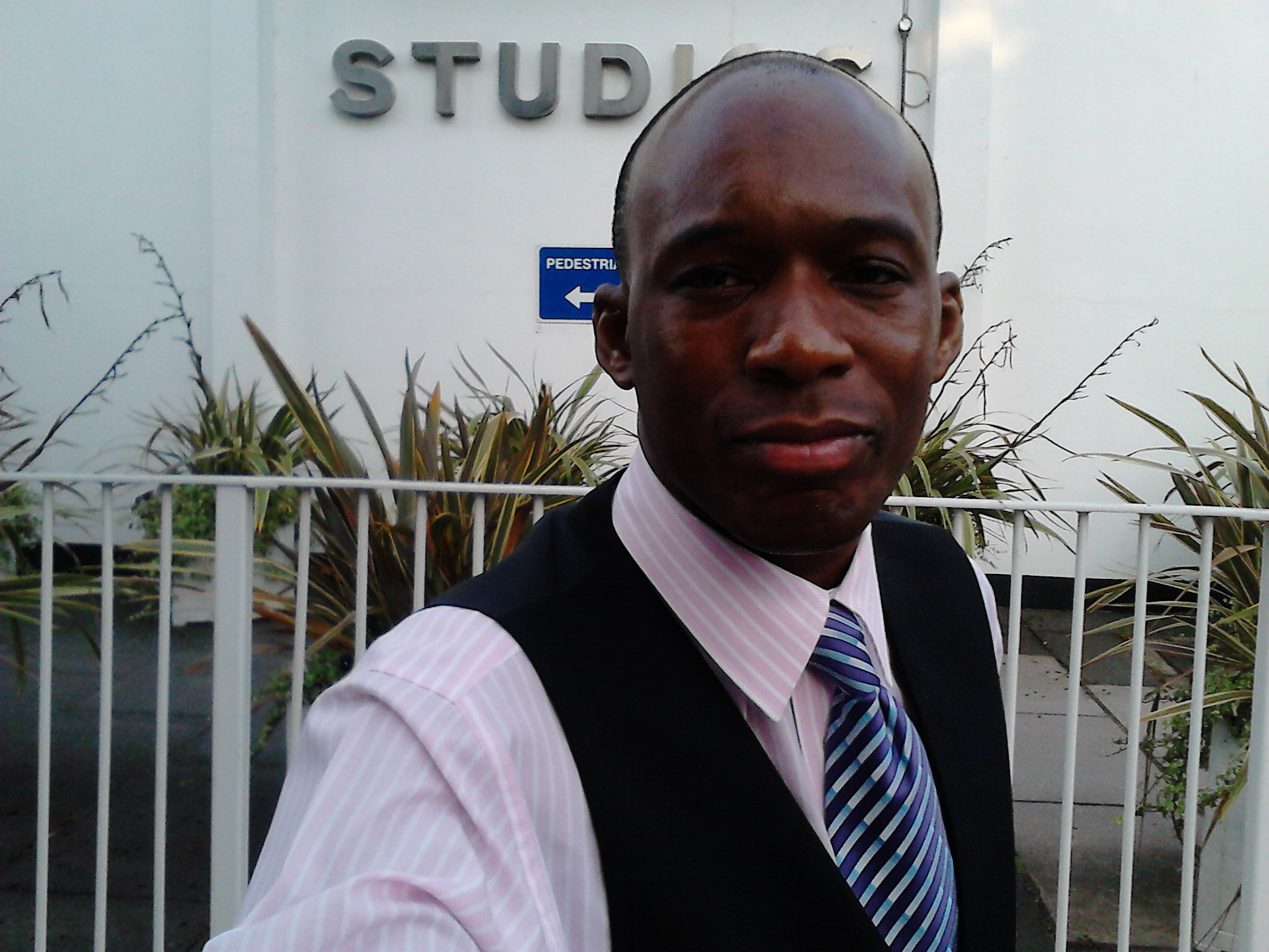 David Olawale Ayinde on the set of the TV Comedy Show NOT GOING OUT at Teddington Studios, UK