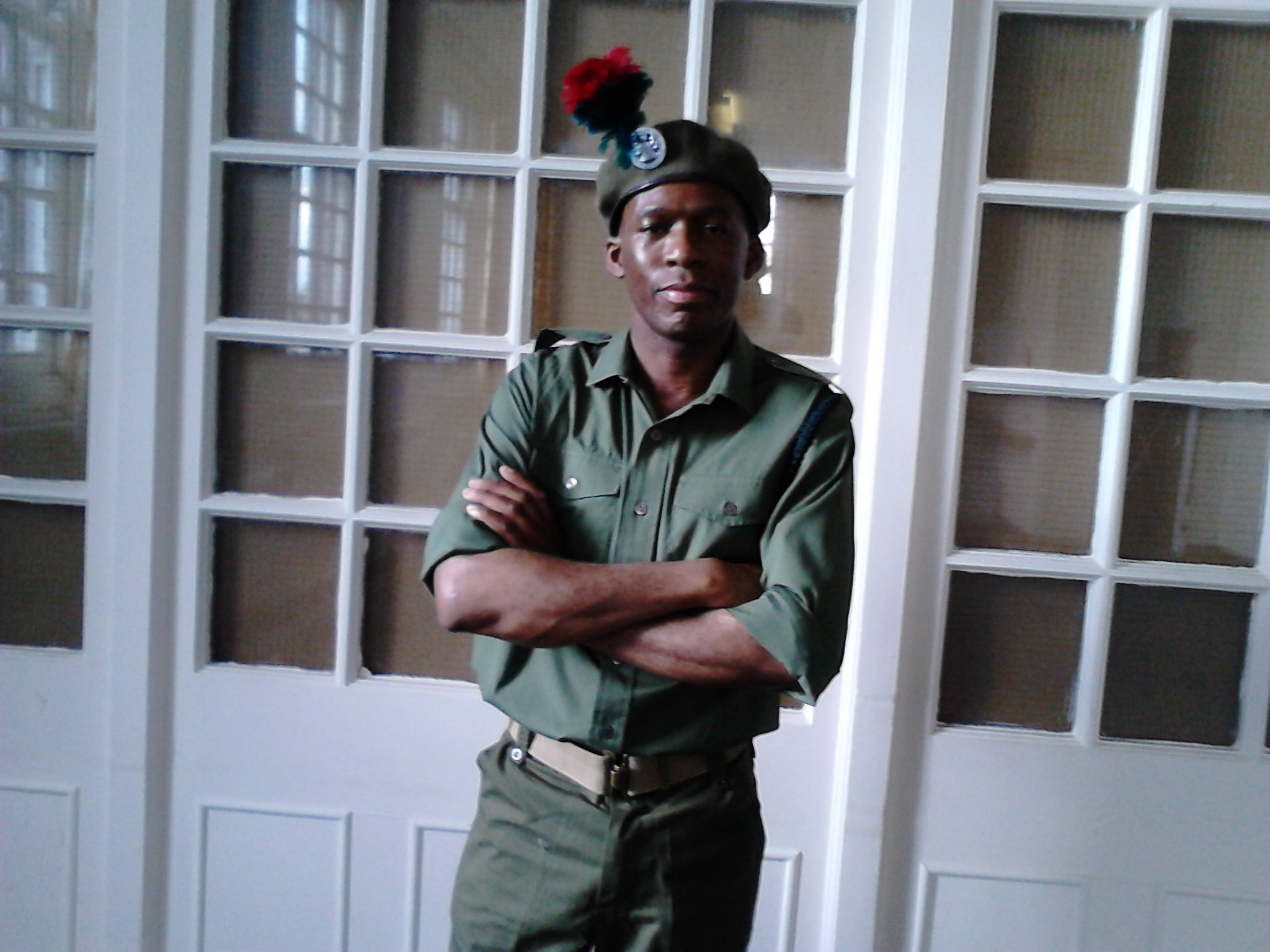 David Olawale Ayinde Still shot as Lagos Soldier on film set of LEGEND Starring Tom Hardy