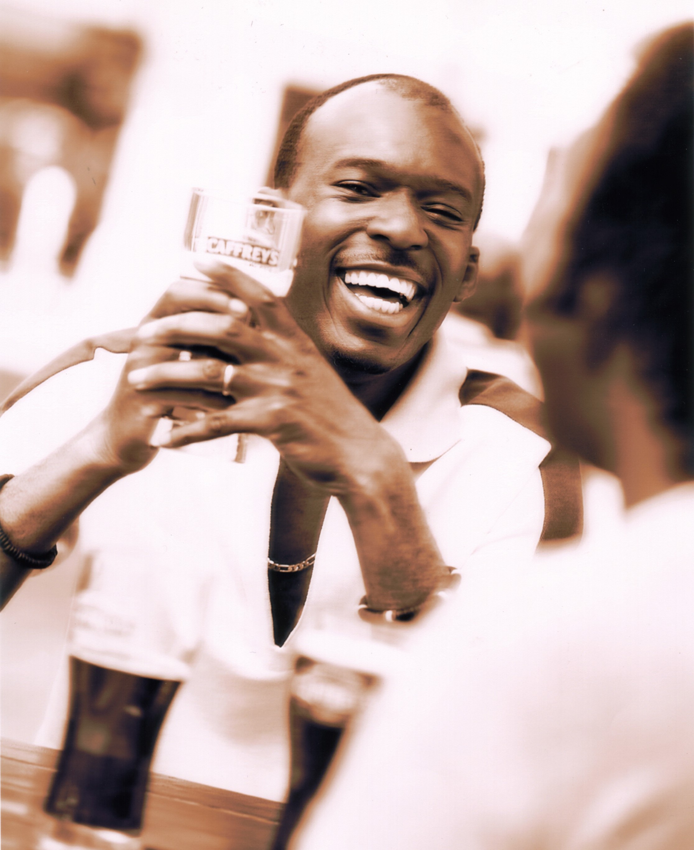 David Olawale Ayinde, Actor featuring in Commercial National Advertisement for Caffreys Beer, London, UK