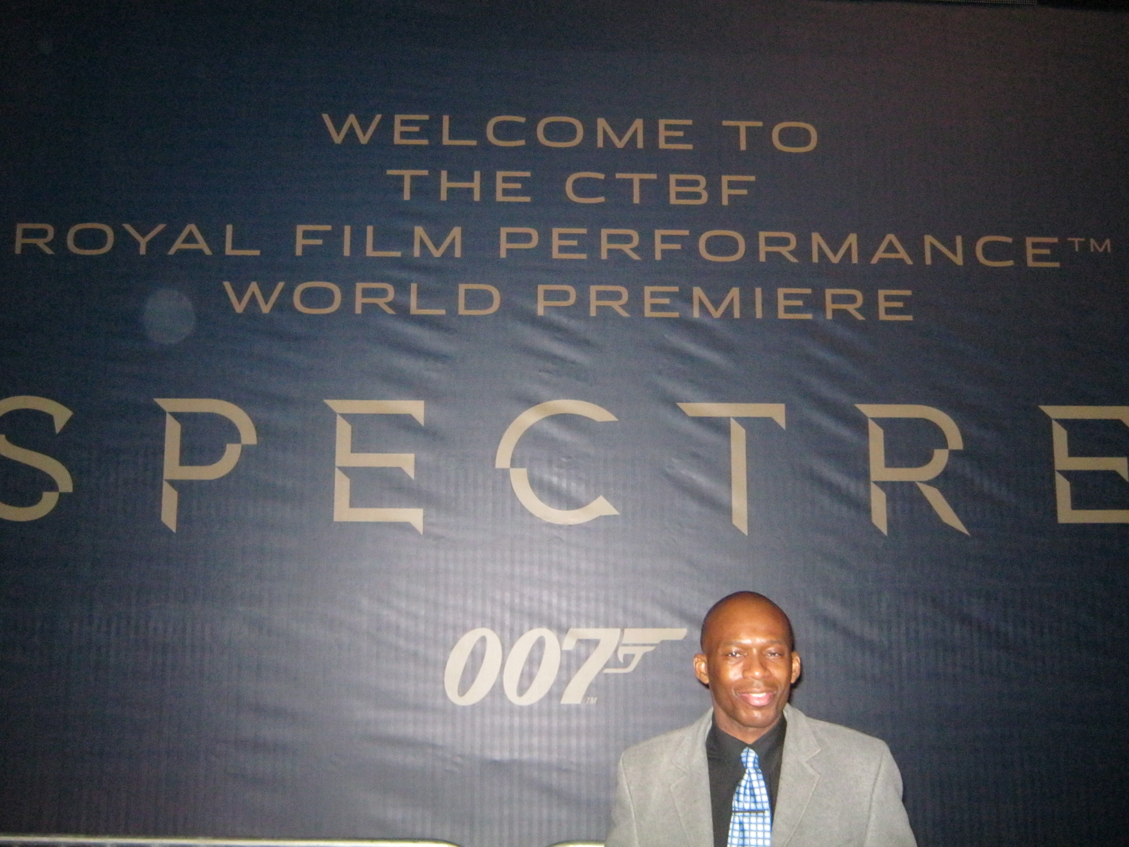 David Olawale Ayinde, at Premiere of James Bond Film Spectre, Royal Albert Hall, London, October 2015
