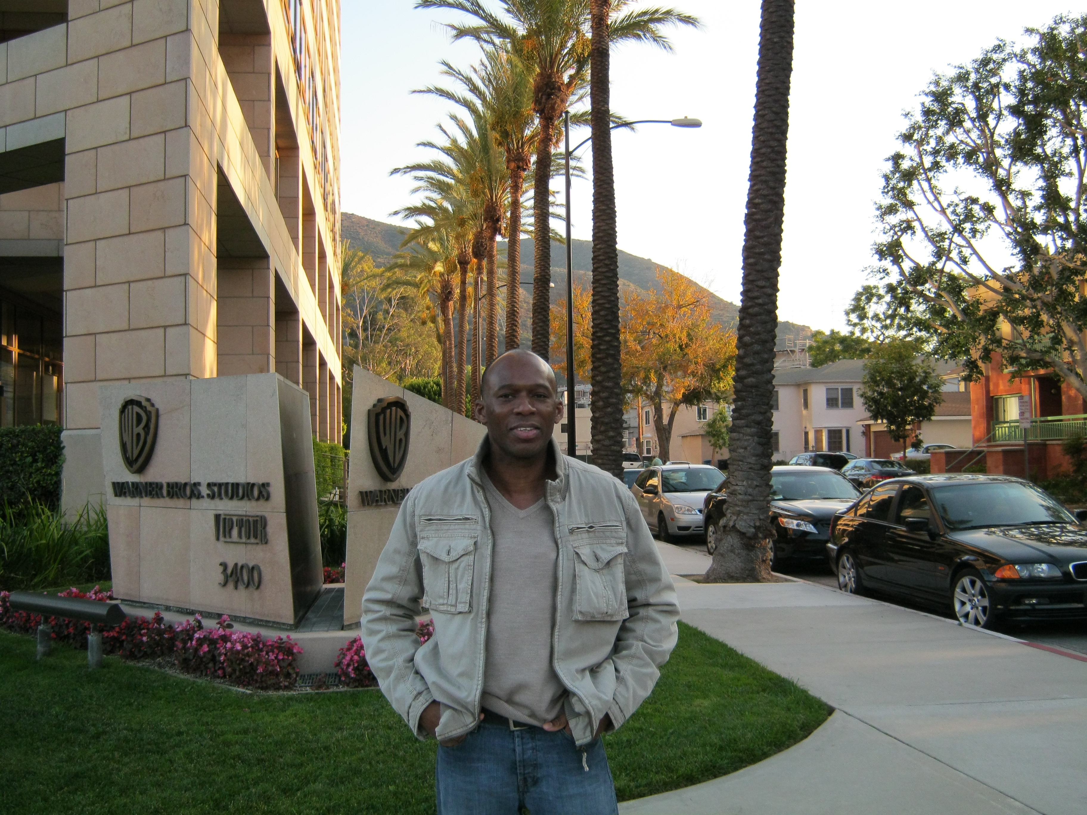 David Olawale Ayinde, Actor Outside Warner Brother Studios in Los Angeles, California