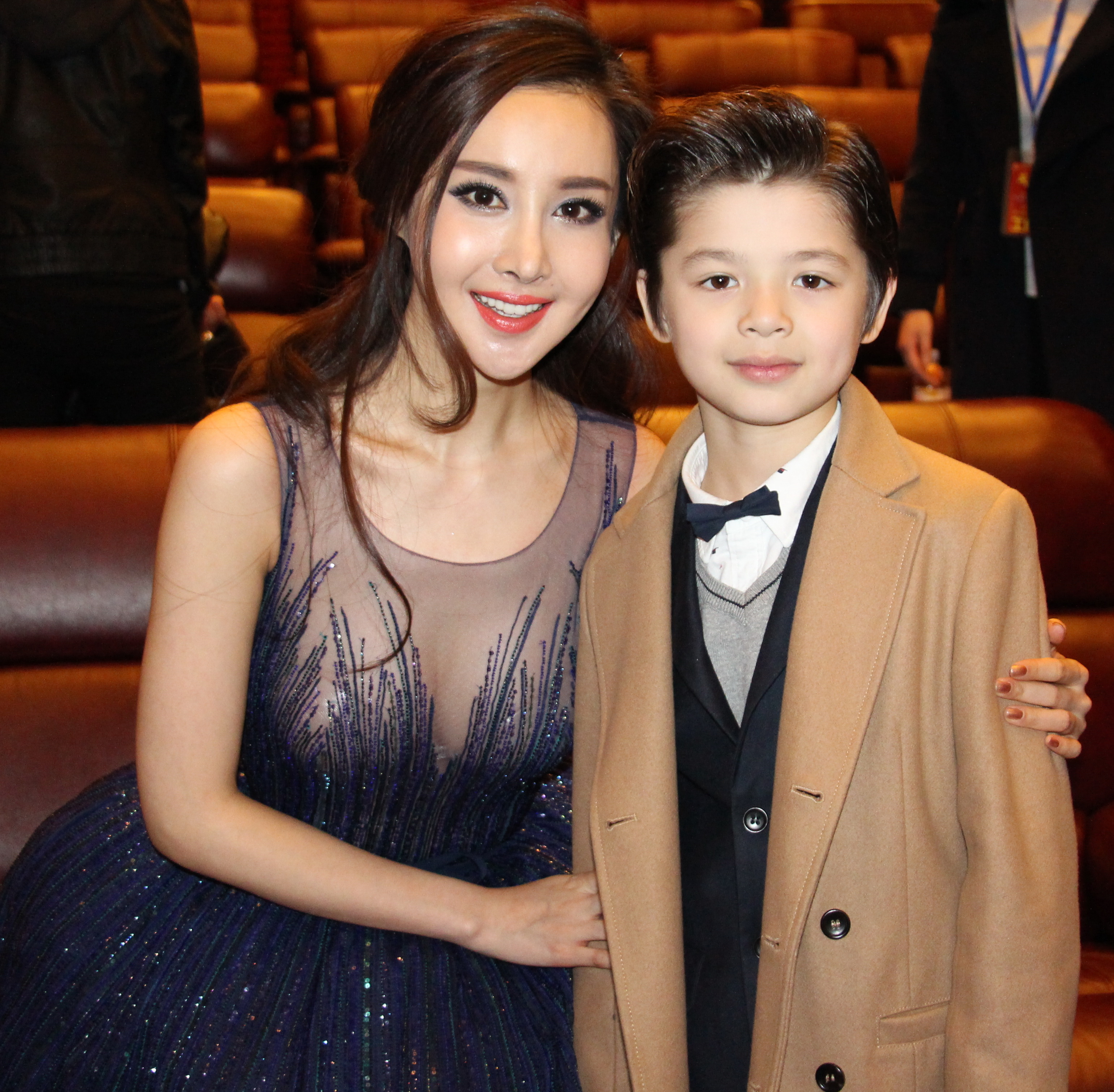 Mika Wang with Jozef Waite in Beijing, China for the Dragon Blade premiere.