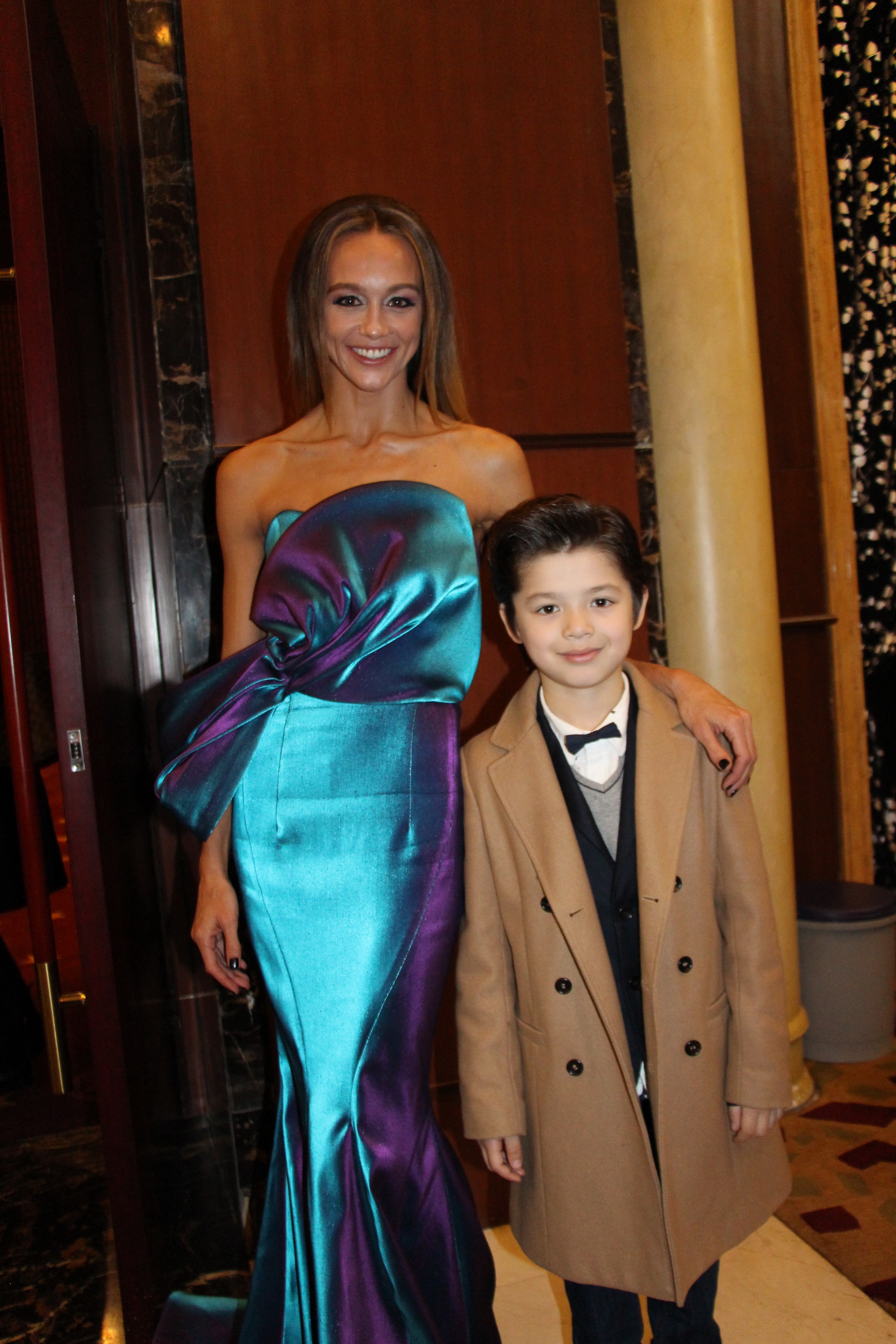 Sharni Vinson with Jozef Waite in Beijing, China for the Dragon Blade premiere.