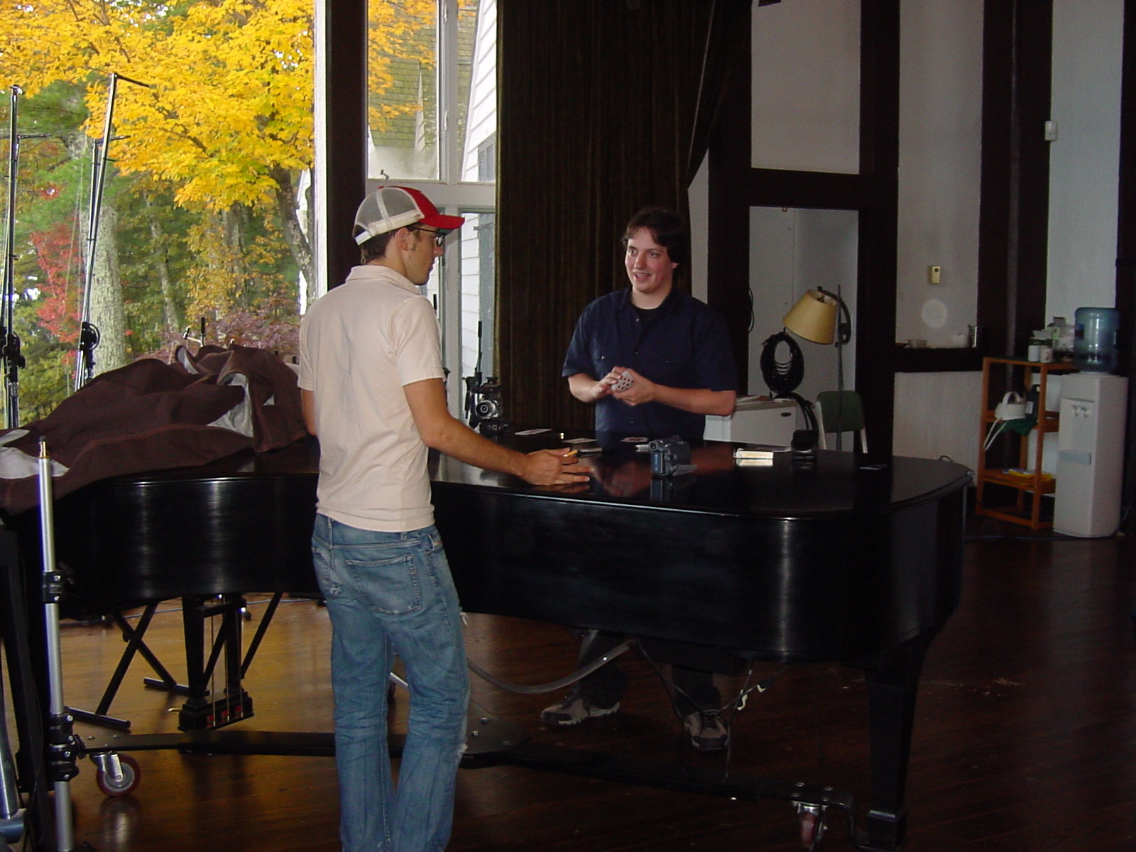 Jonathan Real and Jason Mraz at the Allaire Studios in Woodstock, NY