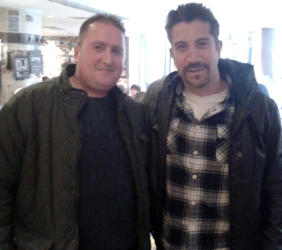 Nav Qateel with Gianni Capaldi. Glasgow, Scotland, UK - 2013