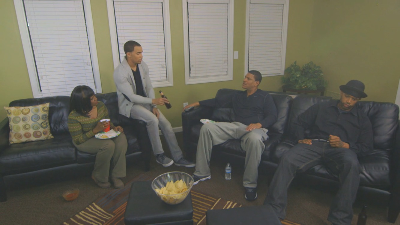 Still of Tracy Tolliver, Lamar Bell, Calvin J. Johnson and Keon Black in Mistaken Identity (2015)