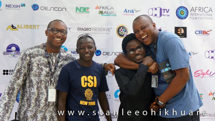 Stanlee Ohikhuare and friends at AFRIFF - African International Film Festival