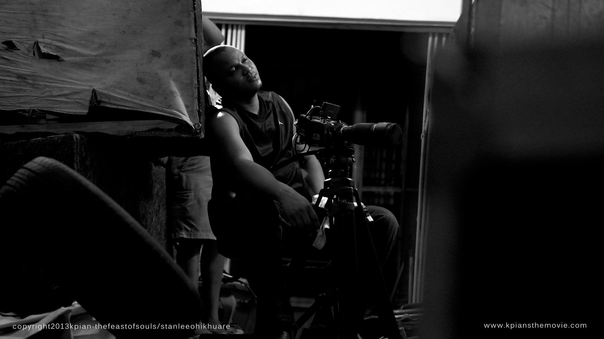 Stanlee Ohikhuare On the Set of KPIANS - the feast of souls.