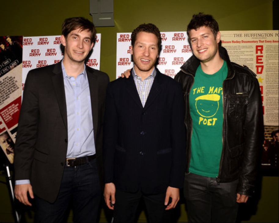 Sean Carey, director Gabe Polsky and Max Lugavere attend the 'Red Army' New York Screening at Sunshine Landmark on November 10, 2014 in New York City