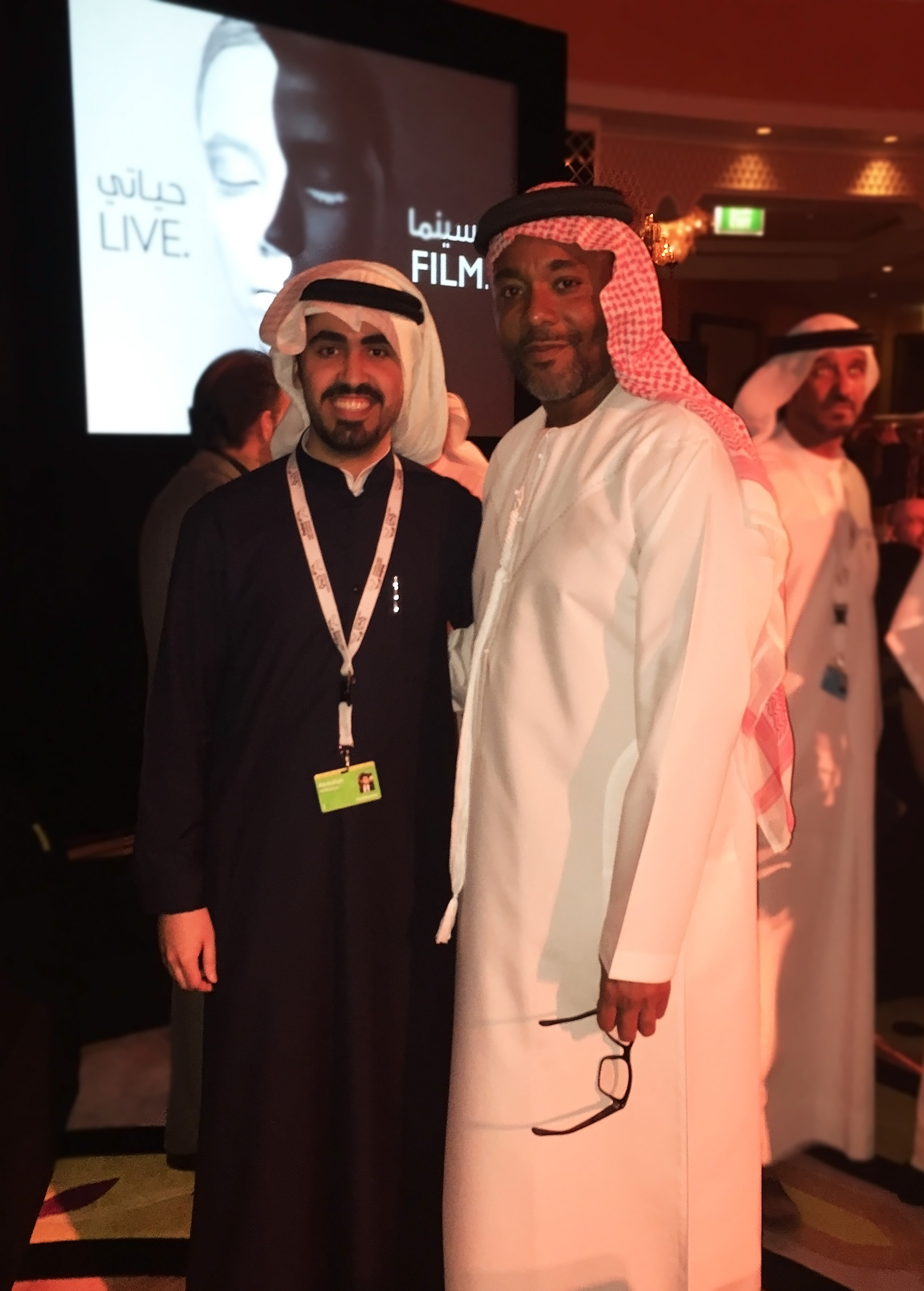 Abdullah Al-Wazzan and Lee Daniels, at the 11th Dubai film Festival.