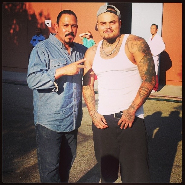 Filming on Gang Related on FOX with actor & my good friend Emilio Rivera