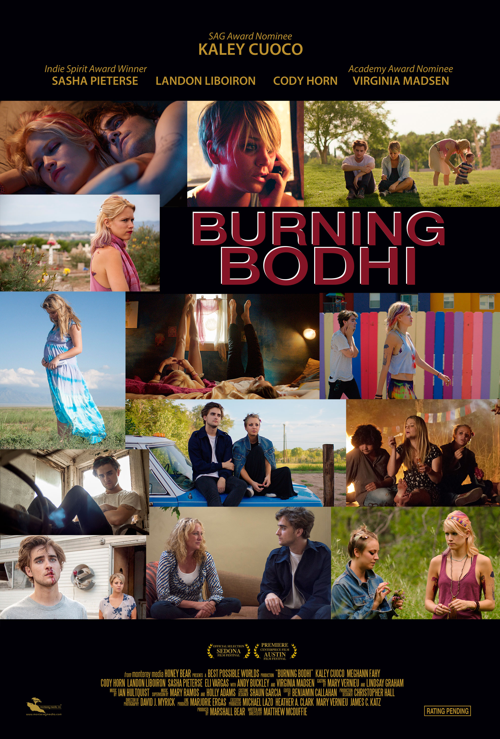 Virginia Madsen, Kaley Cuoco, Wyatt Denny, Sasha Pieterse, Eli Vargas, Tatanka Means, Landon Liboiron, Andy Buckley, Juanita Trad, Cody Horn, Christopher Atwood, Meghann Fahy, Lara Dale, Jason A. Sedillo, Augusta Allen-Jones and Lauren Ham in Burning Bodhi (2015)