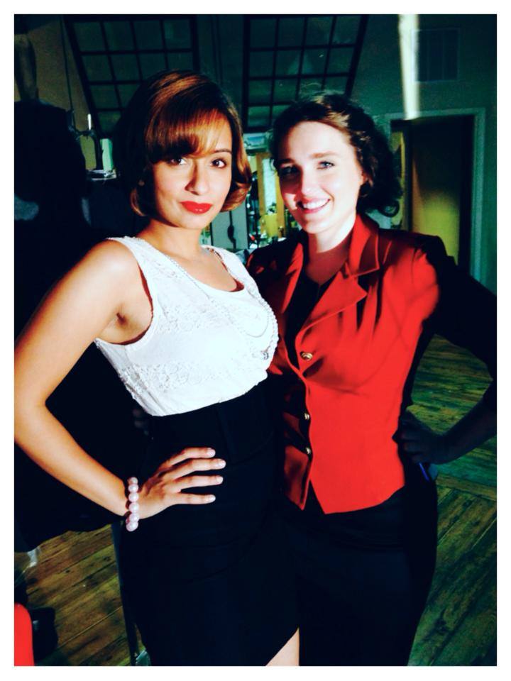 Jordan Brown with Actress Jasmine Kaur on the set of 