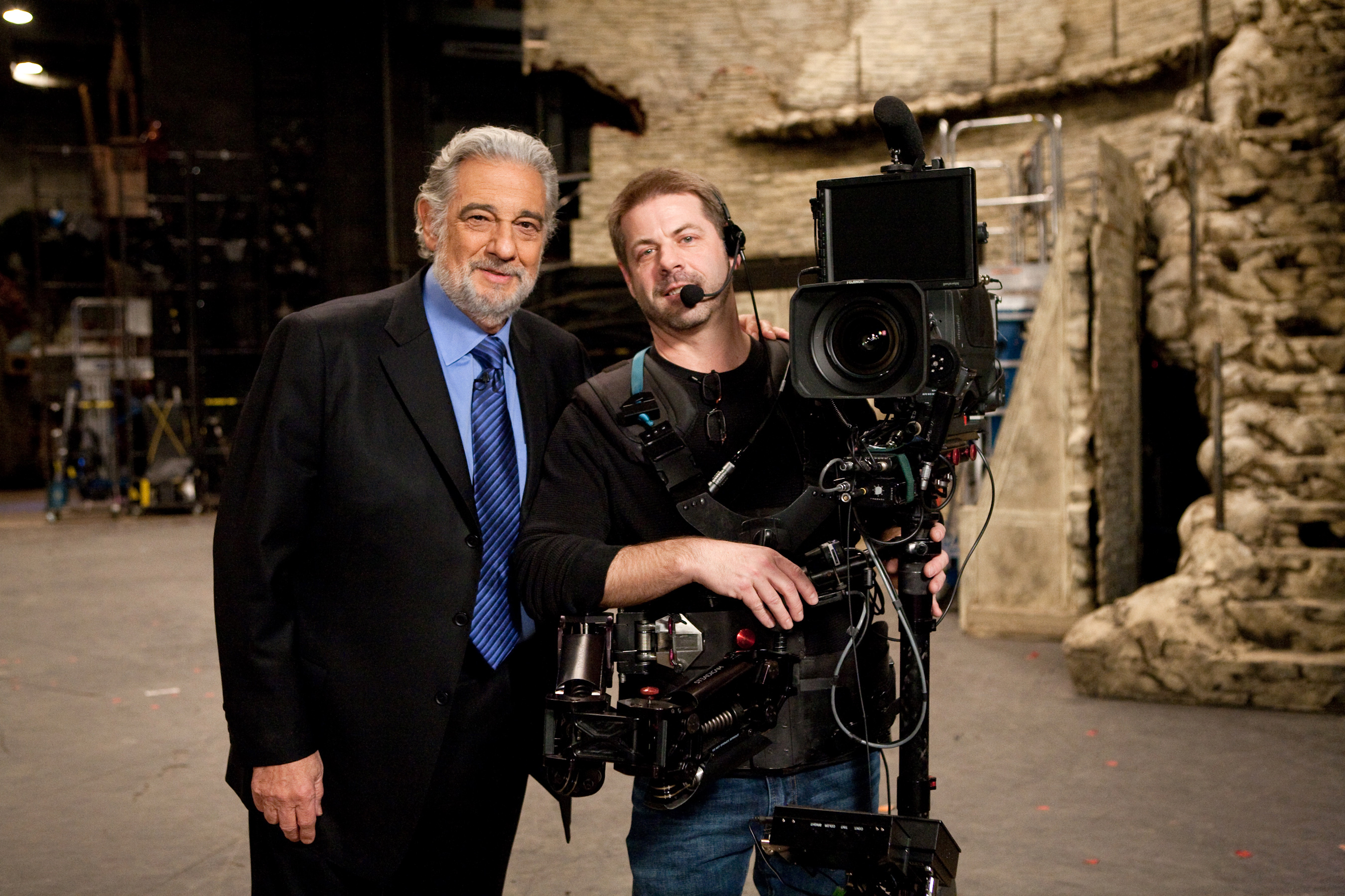 With Placido Domingo at the Metropolitan Opera.