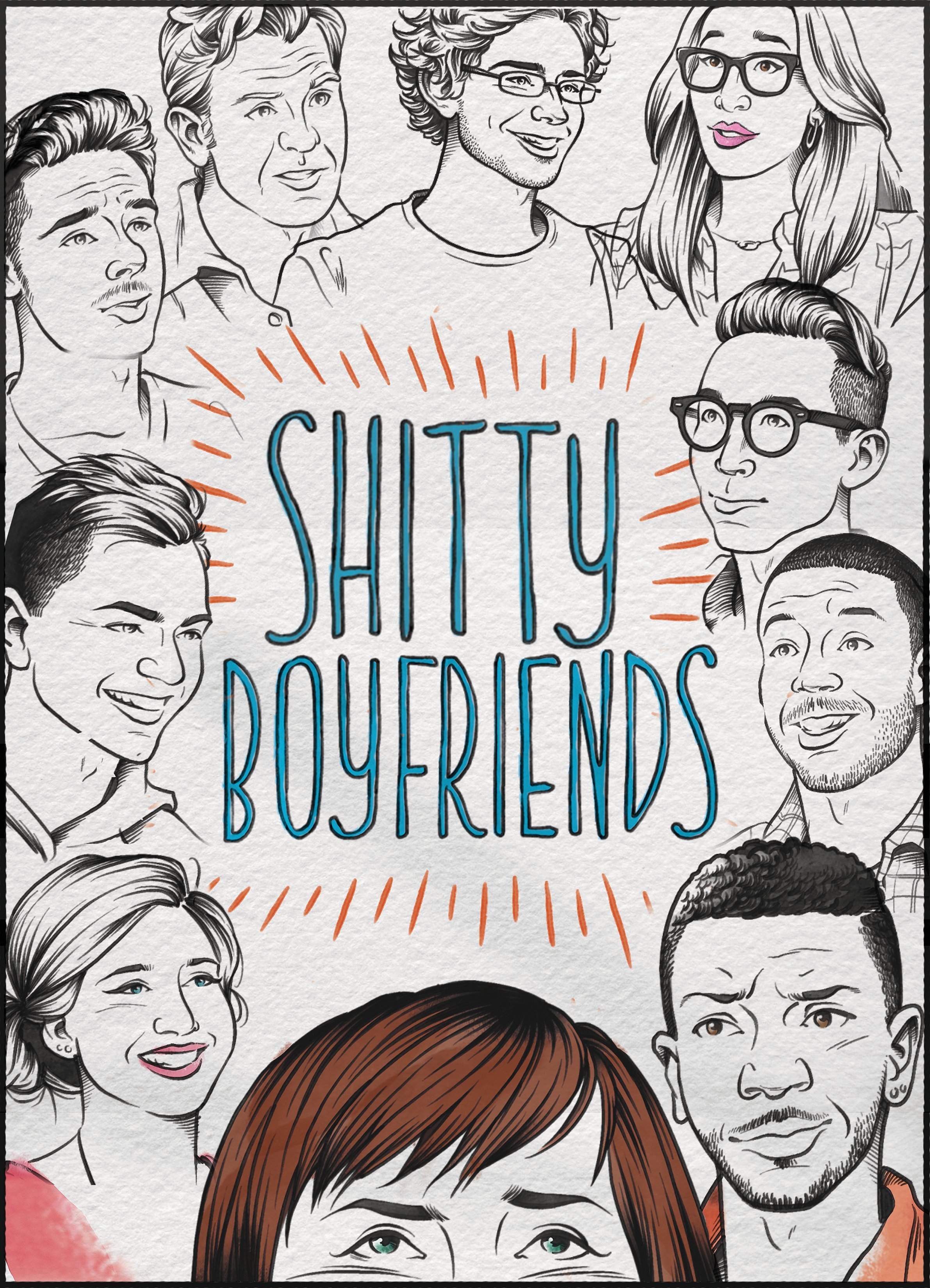 Melissa Hunter, Sandra Oh, Jared Hillman, Emily Arlook, Chris Dinh, Justin James Hughes, Bernard David Jones and Roland Buck III in Shitty Boyfriends (2015)