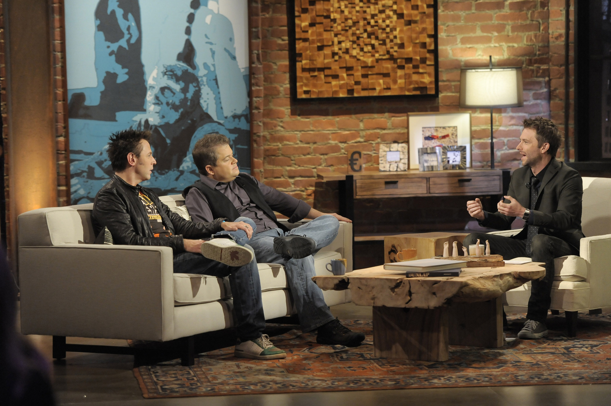 Still of James Gunn, Chris Hardwick and Patton Oswalt in Talking Dead (2011)