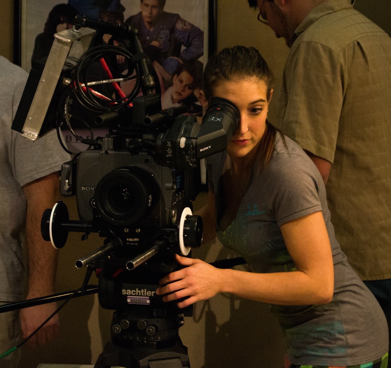 Operating the Sony F65 CineAlta on the set of student run web series, Broke In Life.