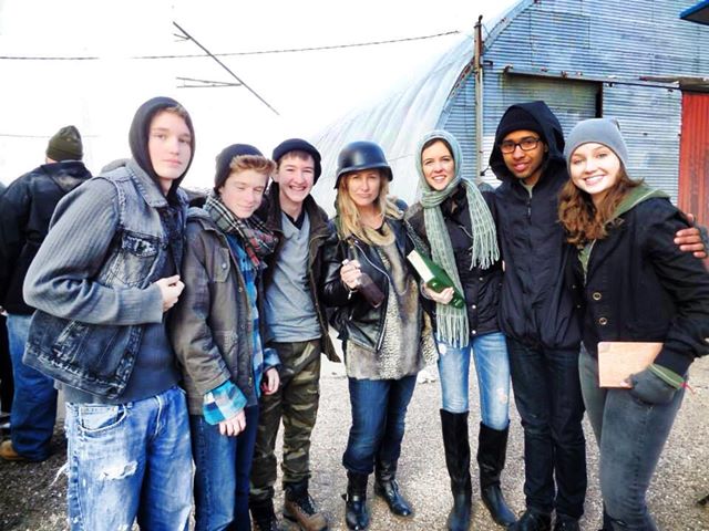 On set for Revelation Road 3! Awesome cast, great friends.