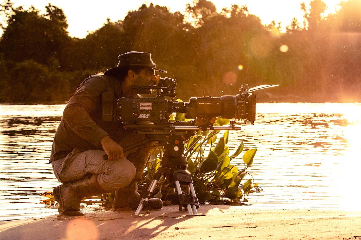 Emmy Award Winning Cinematographer Cristian Dimitrius filming the Brazilian Pantanal for National Geographic