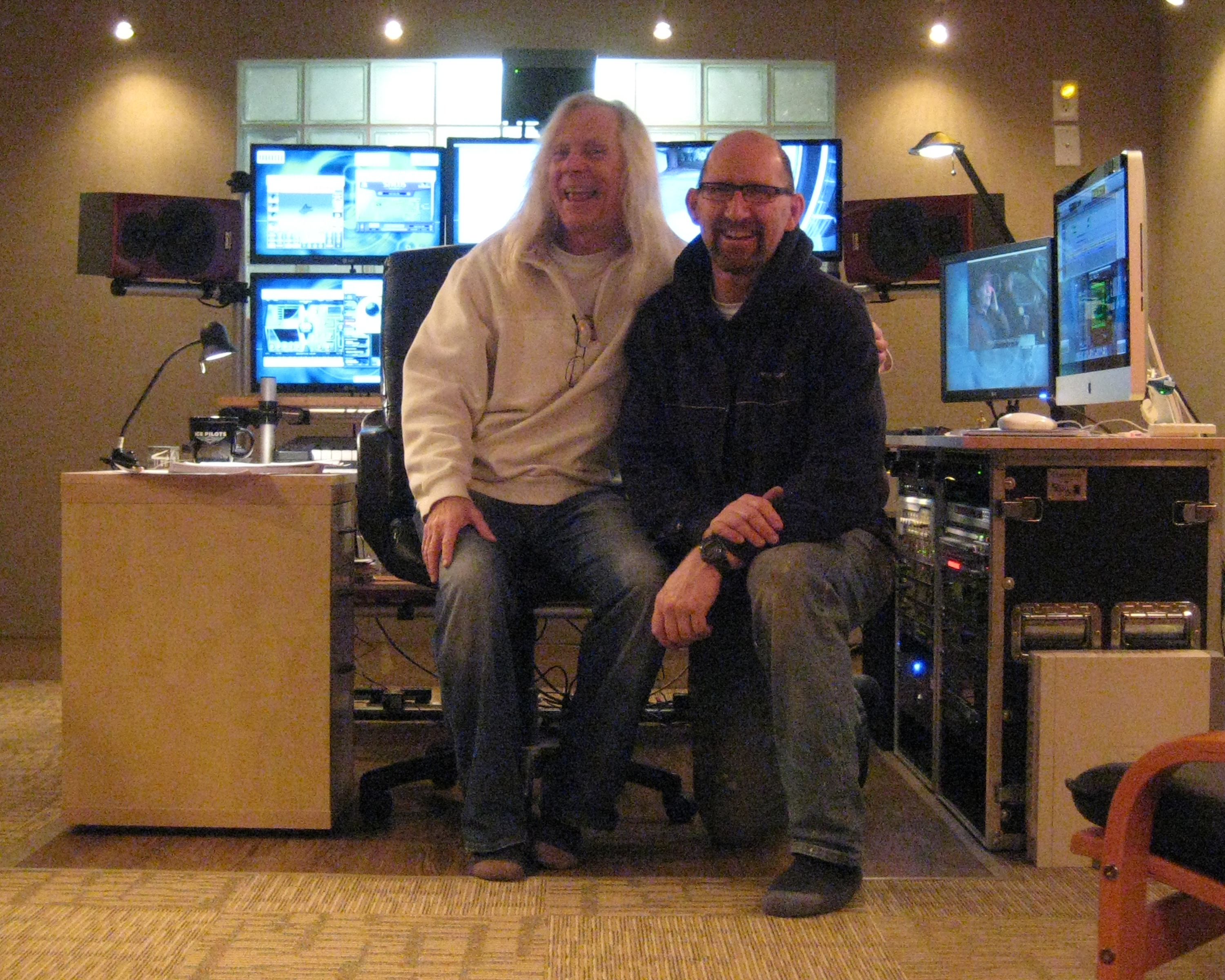 Peter and Murray in the writing studio