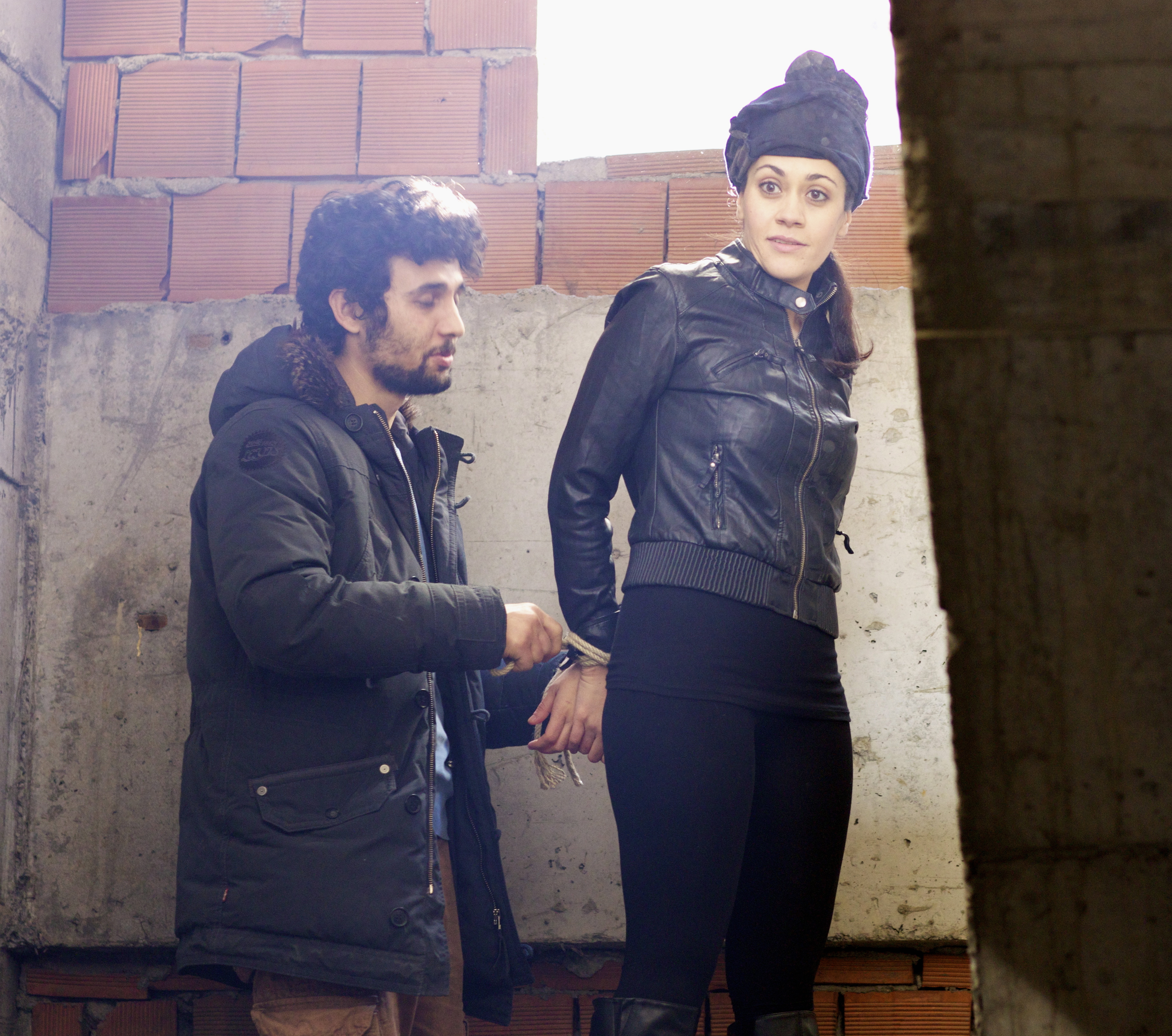 Seda Egridere on the set of Alina, The Turkish Assassin.