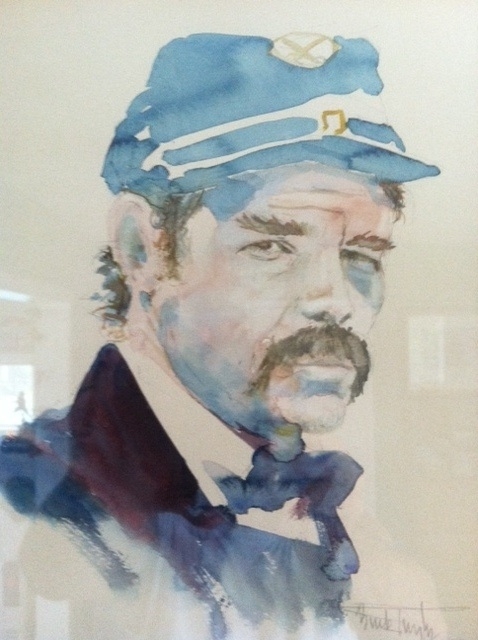 Watercolor - Col. Thomas Devin, Gettysburg