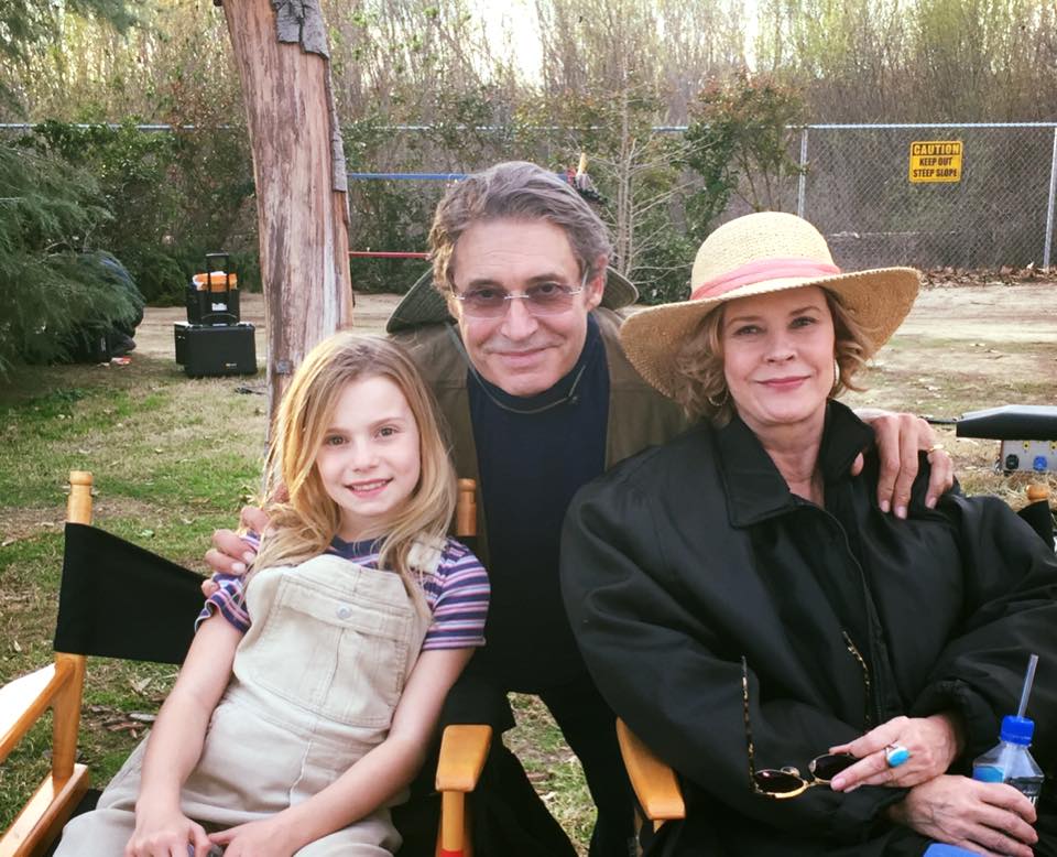 on set of Heartbeat with Michael Nouri and JoBeth Williams