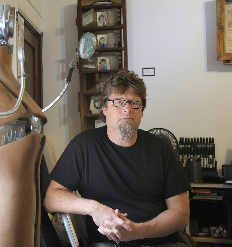 Thingmaker David Lovejoy in his Los Angeles studio.