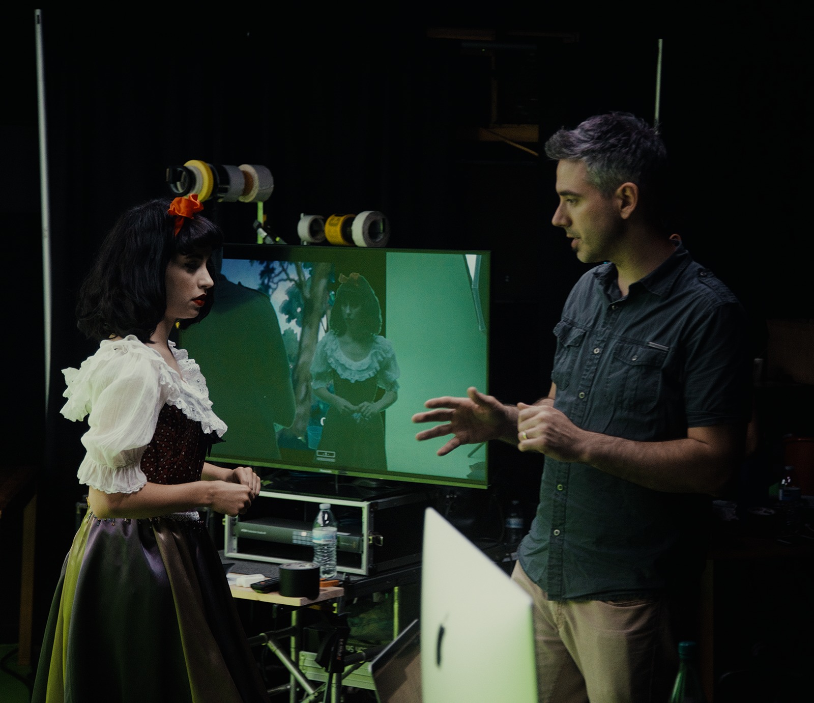 Still of Adam C Sager and Kimbra Johnson during production of 