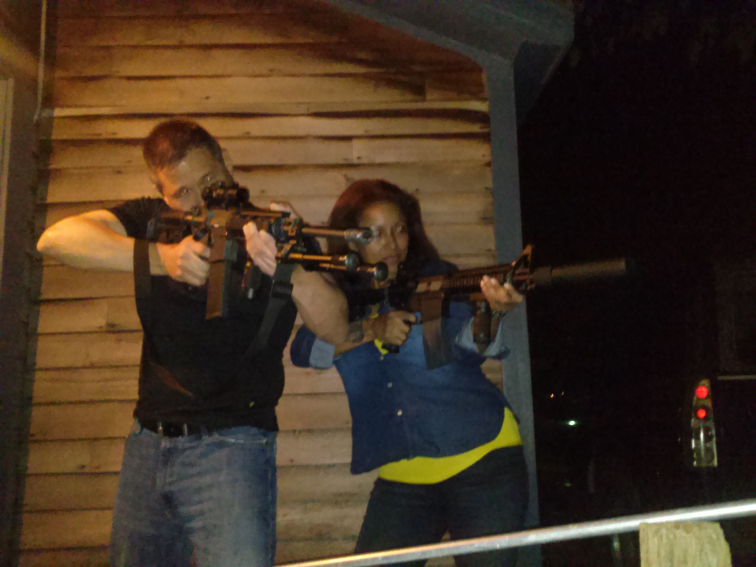 Rick Lee & Maria Alexandra ready to take out some zombies...