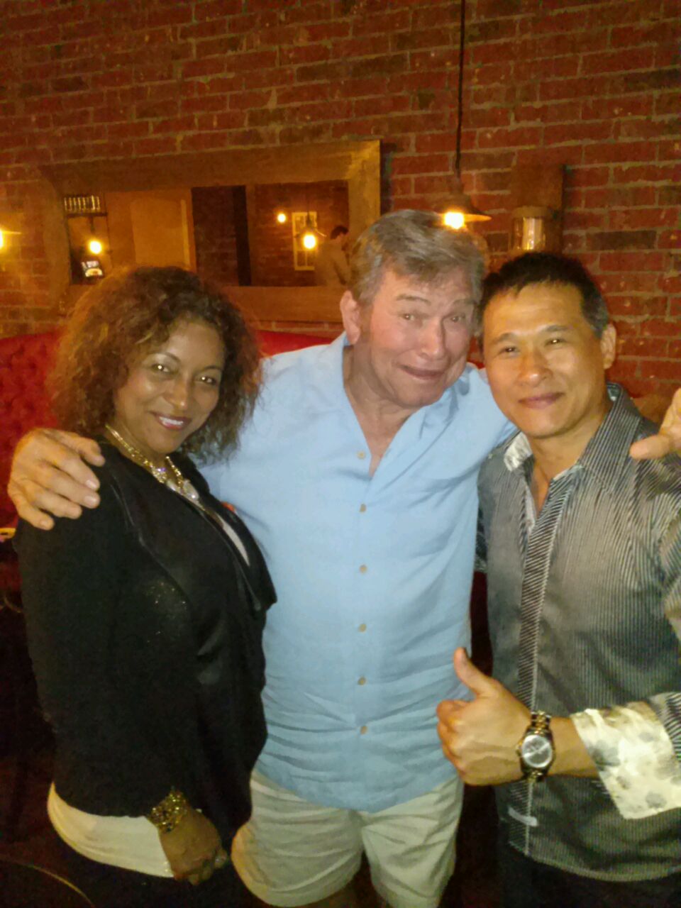 Actors Rick Lee, Maria Alexandra & Burton Gilliam from Blazing Saddles & Back to the Future III.