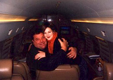 Bob DeBrino & Barrymore on Warner Bros Private jet heading to 9/11 NYPD event in New York City