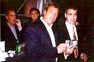 Producer Bob DeBrino & George Clooney at Clooney's premiere party