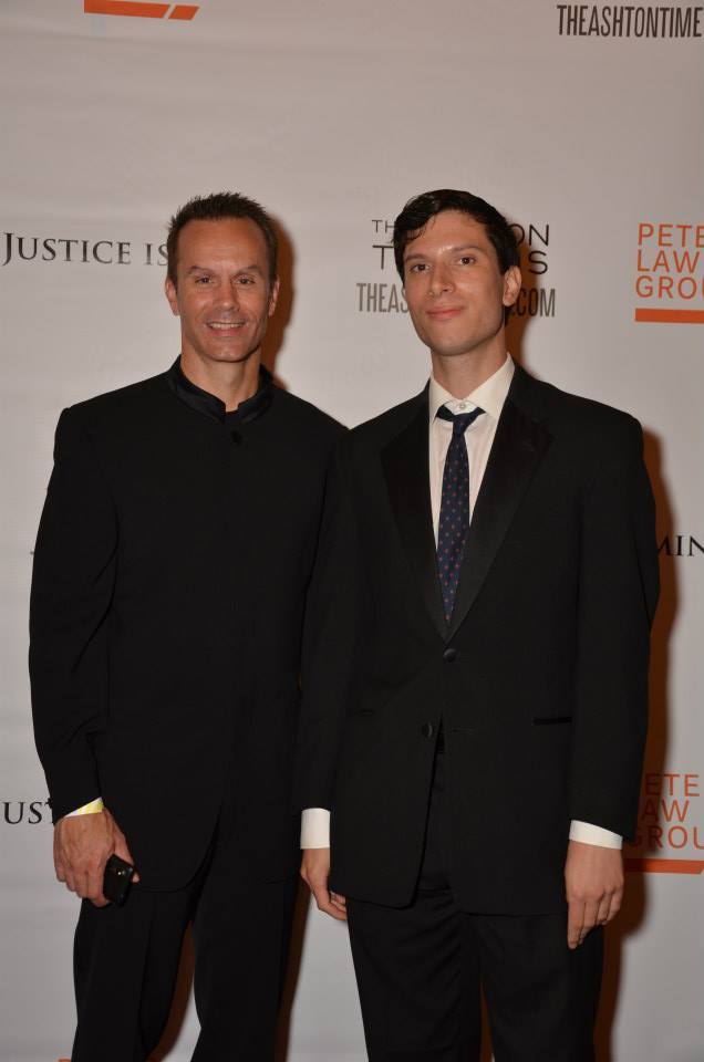 Writer/Director Mark Lund and actor Ken Holmes (Christopher Thomas) on the red carpet for the World Premier of 