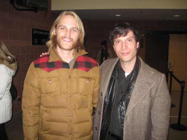 Actors Wyatt Russell (Freddy) and Ken Holmes (Burglar) after a screening of 