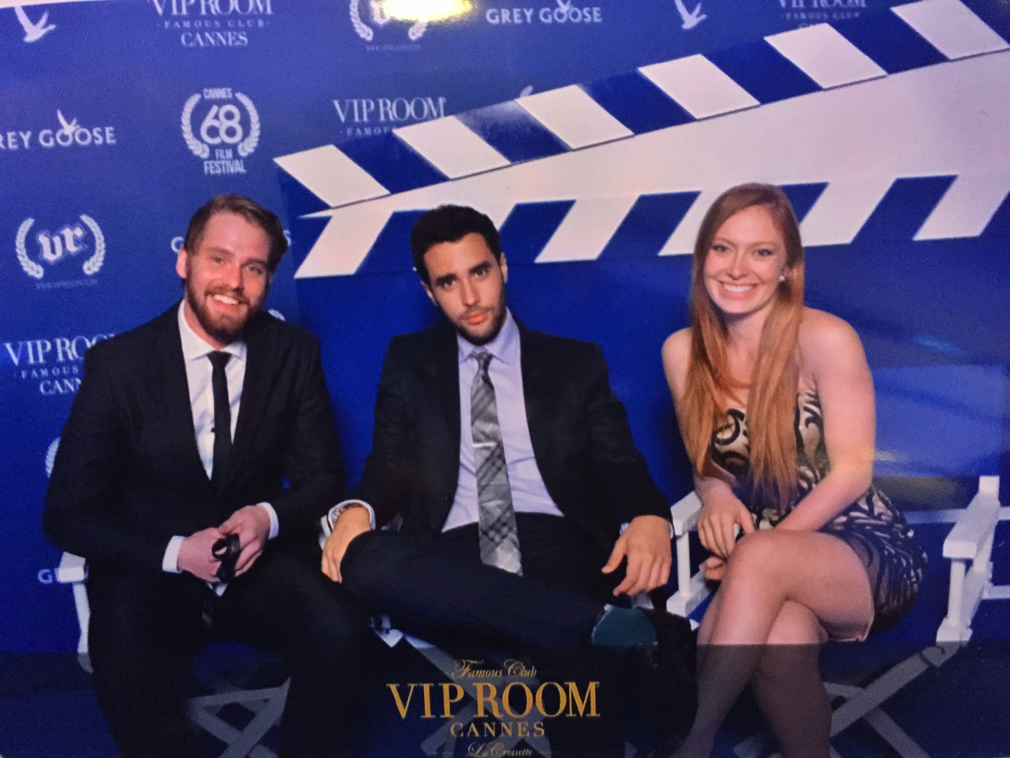 James Tyler, Ricardo Franco, and Mallory Snow at Festival de Cannes 2015.